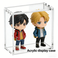Vente en gros d'étuis magnétiques en acrylique transparent rectangulaires personnalisés pour ETB Booster UPC SPC & Plush Figure Display SGS
