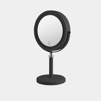 Miroir cosmétique LED pliable Winway, 3 couleurs, portable, sur pied ou à main, personnalisé, double grossissement