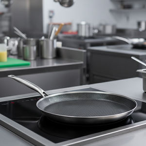 Sartén Antiadherente de Acero Inoxidable al por Mayor, Sartenes de Acero Inoxidable de Alta Calidad para Uso en Restaurantes y Cocinas - Product Image 1