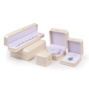 New Arrival Luxury Custom Pu <b>Leather</b> Jewelry Gift Box Cross Pattern <b>Bracelet</b> Ring Necklace Jewelry Packaging Gift Box - Product Image 1