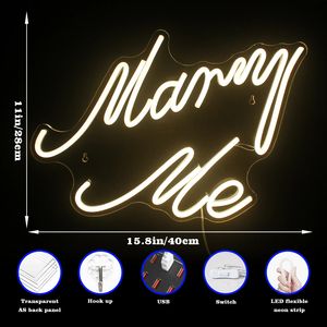 Marry <span class=keywords><strong>Me</strong></span>-letrero LED personalizado, iluminación de neón, propuesta de matrimonio, fiesta, casa, Arcade, apartamento, boda, arte, artículos de decoración de pared - Product Image 3