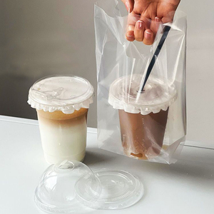 Wholesale Thickened 98 Caliber PET Disposable <b>Cups</b> with Lids Cold <b>Drink</b> Coffee <b>Cups</b> for Latte Milk Tea Commercial Use - Product Image 3