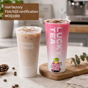 Vaso Desechable de PP de 24oz para Catering de Comedor Universitario, Venta al por Mayor, OEM, Impreso, Antiderrames, Contenedor de Bebidas para Llevar, Logotipo Personalizado - Product Image 1