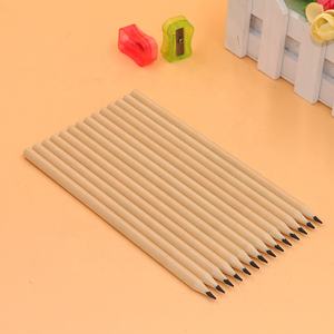 Alat Tulis Grosir Grosir Batang Bulat Kayu Bulat Pensil Alami HB dengan Logo Cetak Kustom - Product Image 3