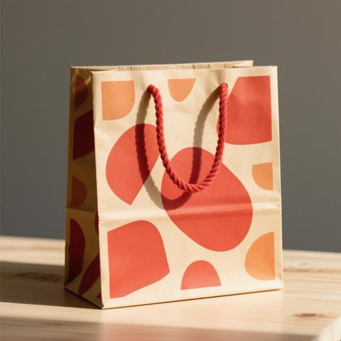 Custom Luxury Folding Recyclable Kraft Paper Bag with Rope Ribbon Brown Shopping Carrier Bags for Candles Gifts Your Own Logo