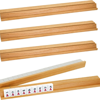 Support magnétique pour tuiles de Mahjong de 18 pouces en bois de pin, avec plateau de rangement et support pour les joueurs de Mah-Jongg