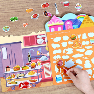 Early Educational Quiet Sticker <b>Book</b> <b>Puzzle</b> Toy for Children Baby Reusable Toddler Travel Toy Sticker <b>Books</b> Fun Activities - Product Image 3