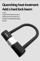 Antivol pliable robuste avec code à combinaison et cadre en acier pour VTT, trottinettes et vélos électriques
