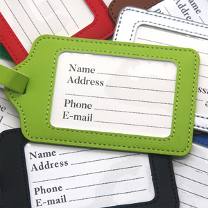 Étiquettes de bagages de voyage en cuir PU personnalisées de luxe avec logo, vierges, pour compagnies aériennes, en gros - Product Image 3