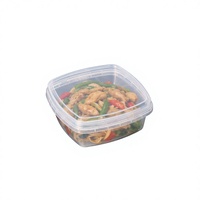 Conteneur alimentaire en PP en vrac avec couvercle 500 ml, boîte repas préparée, compatible congélateur et micro-ondes, moulé par injection, jetable