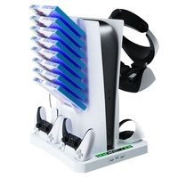 Support de refroidissement pour console PSVR2 PS5, station de charge multifonctionnelle pour manettes et rangement pour casque et écouteurs