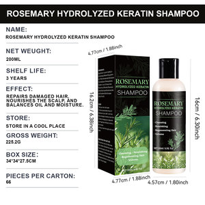 <span class=keywords><strong>Shampoo</strong></span> au romarin à la kératine, réduit l'excès de sébum, volumisant, renforce les racines des cheveux, nourrit, répare les cheveux secs, crépus et abîmés - Product Image 5