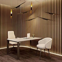 Panneaux acoustiques muraux en bois, écologiques, ignifuges, matériau absorbant le son, panneaux acoustiques muraux en grille