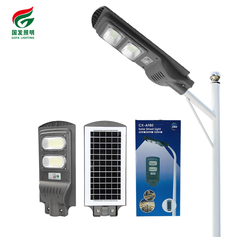 Al aire libre Ip65 impermeable calle Solar integrada Lanp 60W todo en una luz de calle Solar llevada