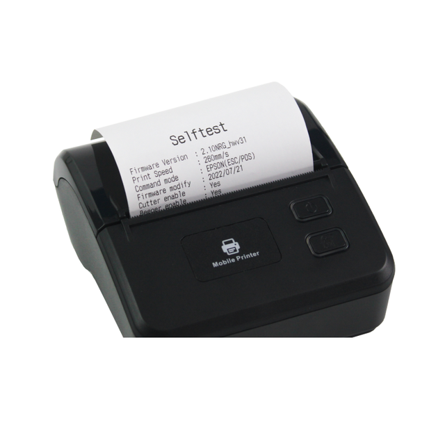 H-06 80mm Portable Receipt Printer - Bluetooth/WiFi, 1800mAh Battery, 1 Week Usage
