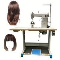 Machine à coudre industrielle à point noué à bras, simple/double aiguille, pour la confection de perruques et de postiches
