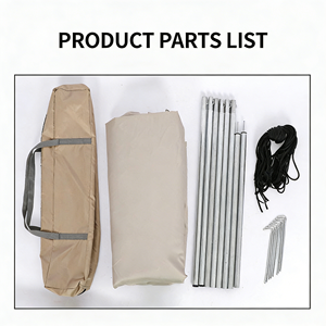 Bâche de pluie d'urgence légère et portable, abri imperméable pour le camping, la tente, l'extérieur - Product Image 4