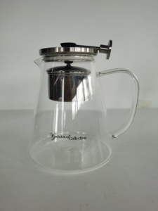 Teiera Moderna in Vetro Borosilicato da 750ml (25oz) con Coperchio in Acciaio Inossidabile e Infusore Pieghevole, <span class=keywords><strong>Bollitore</strong></span> Portatile <span class=keywords><strong>per</strong></span> <span class=keywords><strong>Tisane</strong></span> - Product Image 6