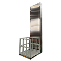 Petit ascenseur vertical domestique, plateforme élévatrice d'accès au plancher résidentiel intérieur avec couvercle de protection en acier inoxydable