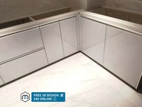 Meubles de cuisine modulaires de luxe modernes personnalisés George Group, finition stratifiée, robinet, marbre/résine, qualité E0/E1, imperméables