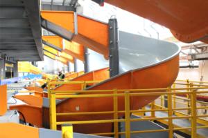 Luhui vận chuyển tải cao bưu kiện phân loại băng tải thẳng đứng SORTER trọng lực xoắn ốc máng cho lớn thả các trang web kho - Product Image 5