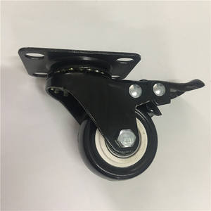 1.5 2 2.5 Polegada Diamante Broca Giratória Plana PU Rodízio De Plástico Roda Total Lock Workbench Castor Rodízios Móveis - Product Image 6