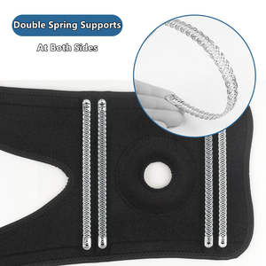 Genouillère de sport ajustable en néoprène épais personnalisée avec soutien de la rotule ouverte, soulagement de la douleur et protection, attelle à ressort - Product Image 4