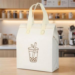 Bolsa Térmica Aislante de Tela No Tejida para Entrega de Alimentos, Bolsa Refrigerante para Llevar Comida con Forro de Papel de Aluminio - Product Image 4