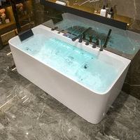 Baignoire en acrylique pour la maison, idéale pour les petits appartements, style hôtel