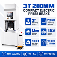 Presse plieuse CNC électrique compacte de haute précision 3T 200 mm sans huile pour pièces électroniques, médicales et petites boîtieres