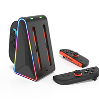 Station de charge rapide 4 en 1 pour Switch 2 Joy Con Game Controller Charger Holder with RGB Ambient Light Small Handle Charging Base