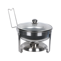 Vaisselle argentée Chauffe-plats Buffet serveur Poêle ronde Chauffe-plat pour buffet de mariage