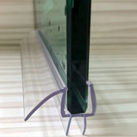 Joint de porte de douche à bascule avec rail anti-goutte en PVC/Polycarbonate transparent