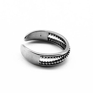 Anillo de cuerda retro yunique, acero inoxidable 316, estilo plata tailandesa, diseño geométrico, joyería de regalo - Product Image 2