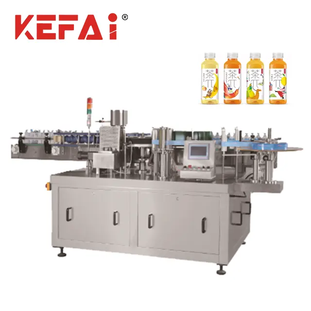 KEFAI KF06-L 100 OPP etiketleme makinesi için yuvarlak şişe sıcak tutkal etiketleme makinesi