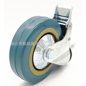 Pvc Industrial <b>Swivel</b> Caster 4 Inch With Brake Grey Wheel For Furniture - Product Image 3