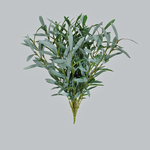 Feuille d'olivier artificielle Mengjie, plante verte à tige unique de 50 cm, fleur en soie pour décorations de mariage et arrangements floraux - Product Image 2