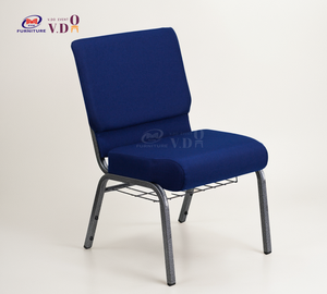 快適なパディングと耐久性のあるフレームが付いている鉄の積み重ね可能な教会の椅子 - Product Image 1