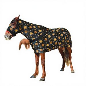 Couverture intégrale pour cheval en tissu extensible Spandex, durable, imperméable, en nylon et polyester léger, pour l'hiver, avec détails en acier inoxydable - Product Image 3