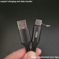 Regalos para Pequeñas Empresas, Cables USB a 8 Pines con Carcasa Trenzada y Pantalla LED Digital Multiusos para iOS