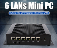 Komputer Embedded PfSense Industrial Core I5-8265U Terbaru Tanpa Kipas DDR3 6 Port LAN Mendukung AWAL RTC WOL PXE Tersedia