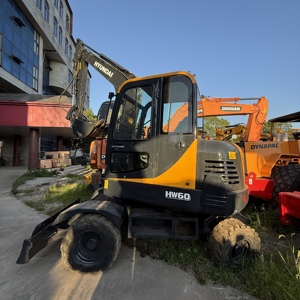 Excavadora Hyundai HW60 usada auténtica, motor de núcleo tipo oruga de rendimiento fiable de Corea a la venta en Shanghái, China - Product Image 3