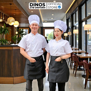 Veste de chef en gros à manches courtes, blanche avec bordure noire, facile à nettoyer, anti-graisse, uniforme pour la cuisine, la restauration et le service alimentaire - Product Image 5