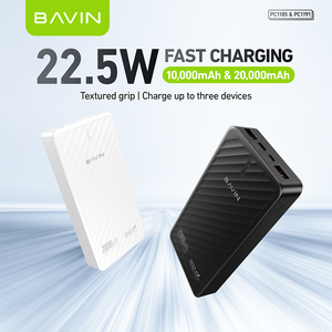 BAVIN Vente en gros Logo personnalisé PC1185 PC1191 10000mah 20000mah 22.5W Banque d'alimentation portable pour téléphone mobile - Product Image 2
