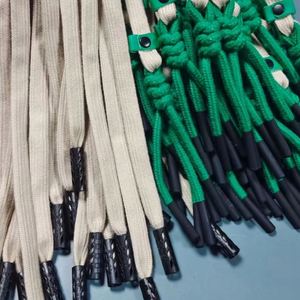 Cordon de serrage 100 % polyester CQ avec embout en silicone élastique et cordon enduit de cire pour vêtements, chaussures et sacs - Product Image 2