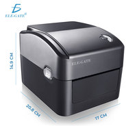Printer Label Barcode Termal ELE-GATE 4x6 Inch Desktop Antarmuka USB 203dpi Ukuran Kertas Maksimal 118mm Pengiriman Inventaris (Tersedia)