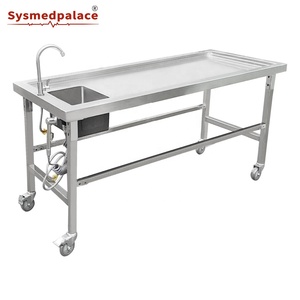 Tavolo mortuario multifunzionale, per la pulizia di imbalsamazione e autopsia, utilizzato in ospedale e obitorio - Product Image 3