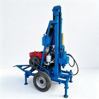Machine de forage de puits d'eau robuste avec tête de forage rotative pour la construction de forages profonds
