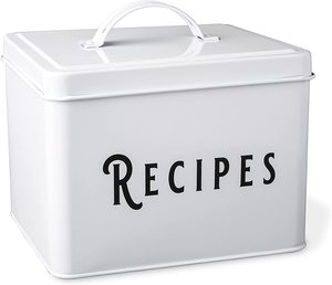 Scatola per ricette in metallo per fattoria organizzatore per porta ricette in latta personalizzato di grandi dimensioni - Product Image 5