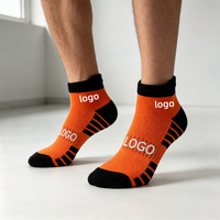 Chaussettes de sport athlétiques unisexes en coton de haute qualité avec logo personnalisé, chaussettes courtes invisibles, chaussettes de sport à cheville, personnalisation possible